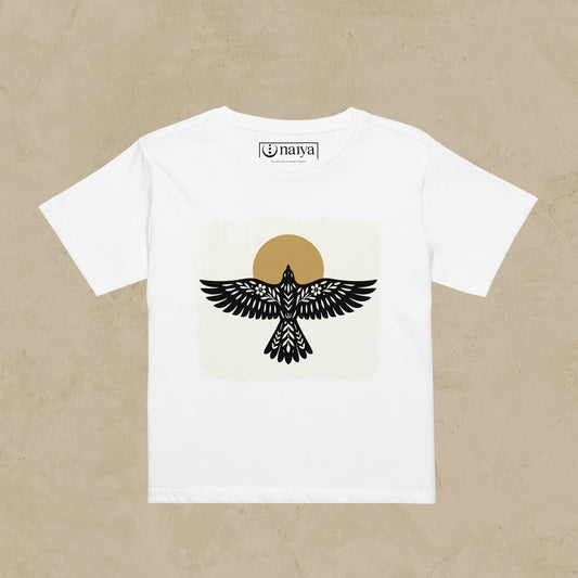 Soar on Wings: Mid-Waisted Tee