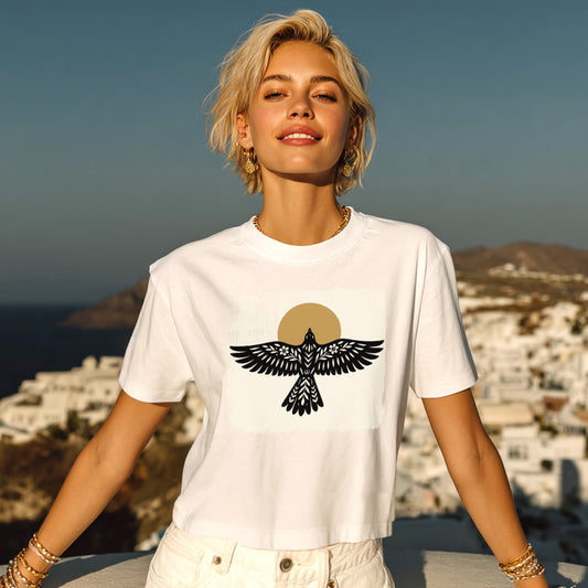 Soar on Wings: Mid-Waisted Tee